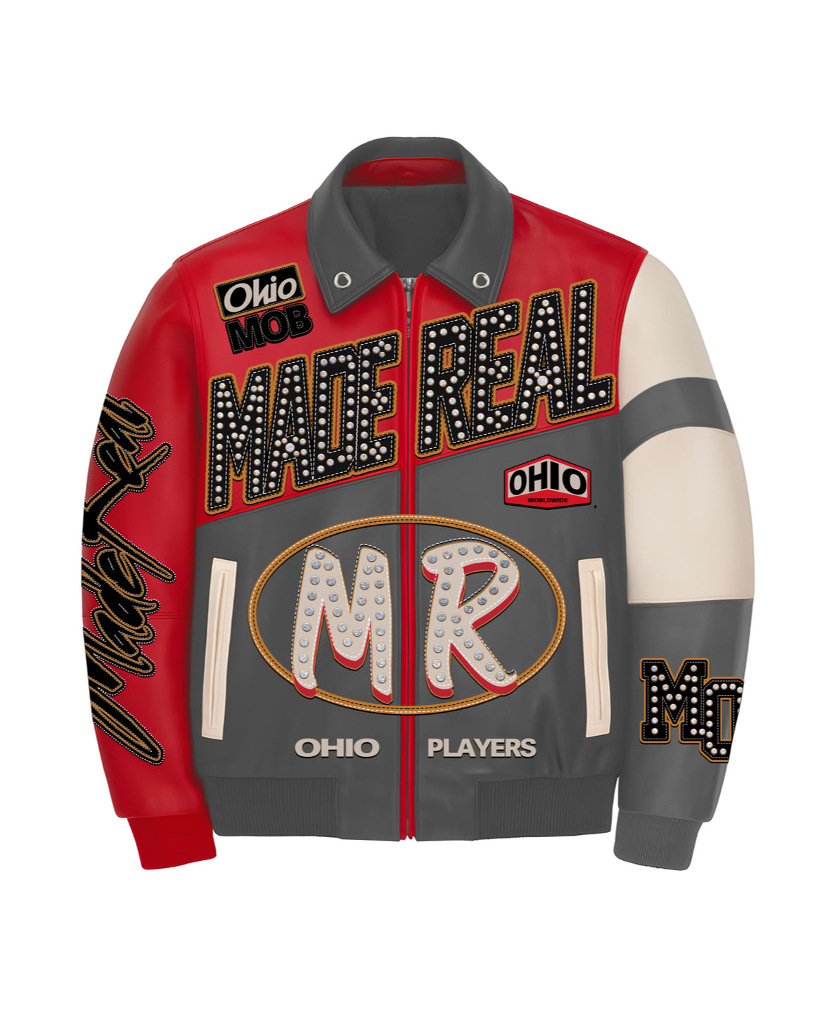 MADE REAL “OHIO PLAYERS” LEATHER COAT