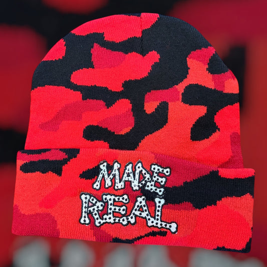 MADE REAL RED CAMOUFLAGE BEANIE